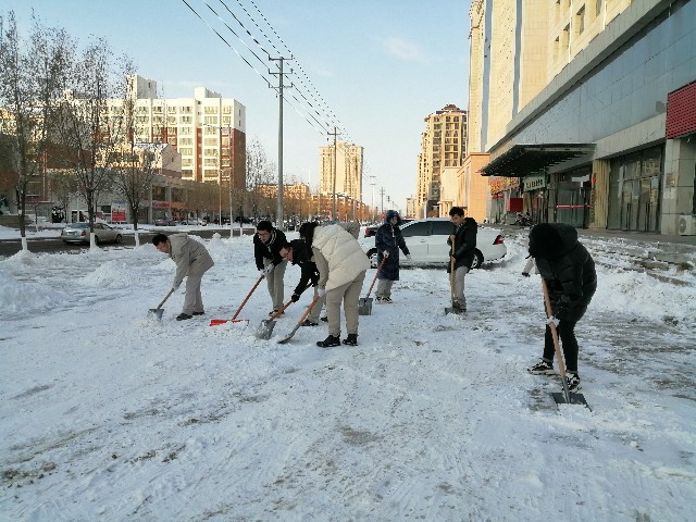 大唐宝利煤炭:管理党支部组织青年职工开展义务扫雪活动