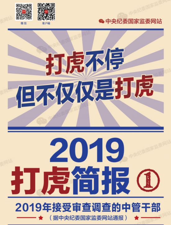 中央纪委发布2019打虎简报：不仅仅是打虎